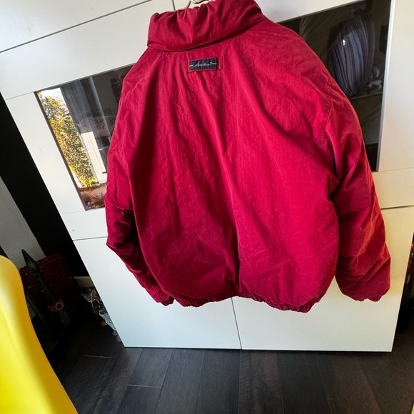 Eddie Bauer Down Puffer Jacket Fold-away Hood Coat Ski Sz L - Picture 2 of 6